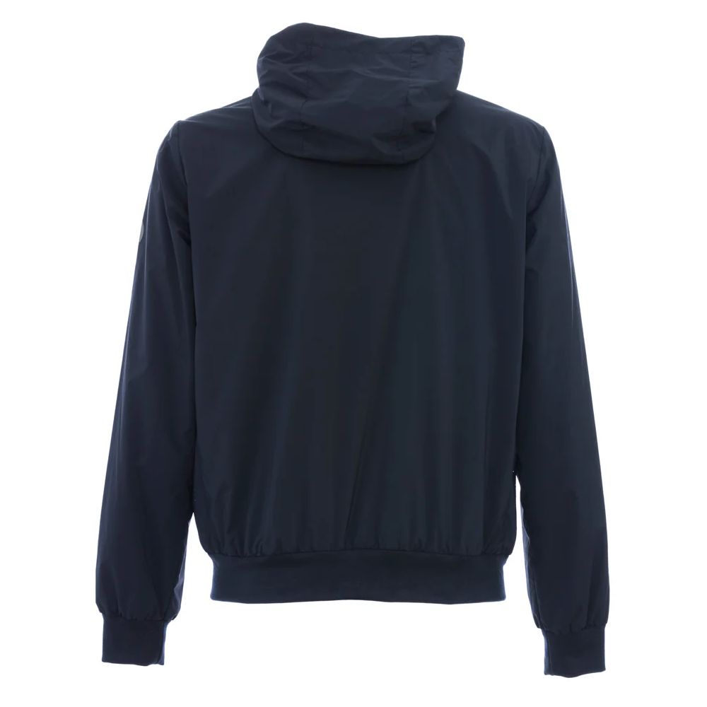 Blue Polyester Men Jacket