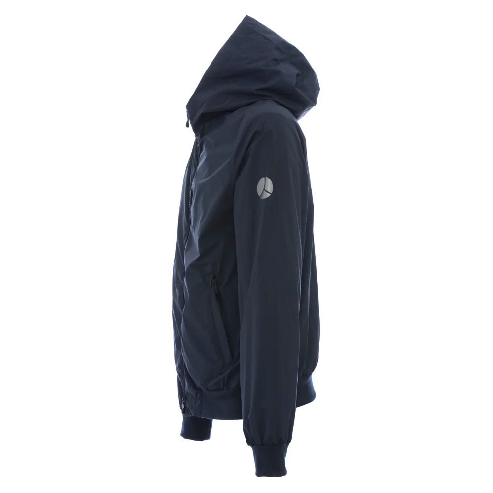 Blue Polyester Men Jacket