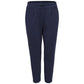 Blue Viscose Casual Pants