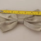 Silver Gray 100% Silk Adjustable Neck Bow Tie