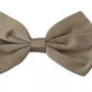 Silver Gray 100% Silk Adjustable Neck Bow Tie