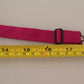 Pink 100% Silk Adjustable Neck Bow Tie Men