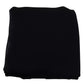 Black Solid Silk Wool Fringe Wrap Scarf