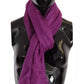 Purple Solid Cashmere Silk Shawl Wrap Scarf