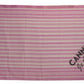 Pink White Striped Cotton Wrap Shawl Scarf