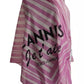 Pink White Striped Cotton Wrap Shawl Scarf
