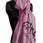 Pink White Striped Cotton Wrap Shawl Scarf