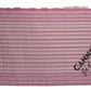 Pink White Striped Cotton Wrap Shawl Scarf