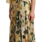 Multicolor Silk Floral Print Long Maxi Dress