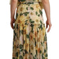 Multicolor Silk Floral Print Long Maxi Dress