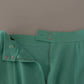 Mint Green Viscose Pencil Cut Midi Skirt
