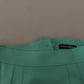 Mint Green Viscose Pencil Cut Midi Skirt