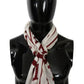 White Red Printed Wrap Shawl Modal Scarf