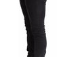 Gray Running Denim Stretch Logo Skinny Jeans
