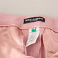 Pink Wool Mid Waist Tapered Pants