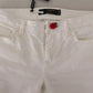 White Cotton Denim Pretty Slim Fit Jeans
