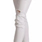 White Cotton Denim Pretty Slim Fit Jeans