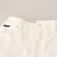 White MONICA Boot Cut Cotton Denim Jeans