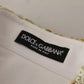White Cotton Collared Long Sleeves Sequin Top Shirt