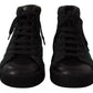 Green Corduroy High Tops Sneakers Mens Casual Shoes