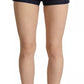 Dark Blue Embellished Denim Hot Pants Shorts