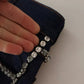 Dark Blue Embellished Denim Hot Pants Shorts