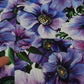 Purple Floral Print Tapered Cotton Pants