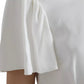 White Viscose Round Neck Short Sleeves Top