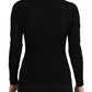 Black Crewneck Long Sleeves Pullover Sweater