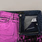 Purple Leopard Cotton Slim Fit Denim Jeans