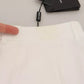 White Jacquard Cotton Blend Mid Waist Pants