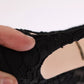 Black Crystal Lace Booties Stilettos Shoes