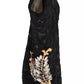 Black Crystal Lace Booties Stilettos Shoes