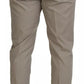 Beige Cotton Chino Men Formal Pants