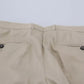Beige Cotton Chino Men Formal Pants