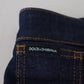 Blue Denim Stretch Crystal Hot Pants Shorts