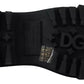 Black Leather Trekking Derby Embellished Shoes