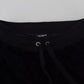 Black Cotton Skinny Jogger Sweatpants Pants