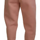 Pink Polyester Sweatpants Jogger Pants