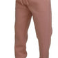 Pink Polyester Sweatpants Jogger Pants