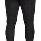 Gray Chevron Viscose Skinny Pants