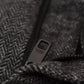 Gray Chevron Viscose Skinny Pants