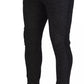 Gray Chevron Viscose Skinny Pants