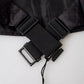 Black Silk Dotted Waist Tuxedo Belt Cummerbund