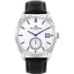 Black Leather Dress Watch