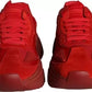 Red Leather Daymaster Low Top Sneakers Shoes