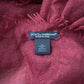 Maroon Cashmere Knit Wrap Shawl Fringe Scarf