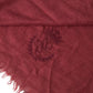 Maroon Cashmere Knit Wrap Shawl Fringe Scarf