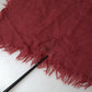 Maroon Cashmere Knit Wrap Shawl Fringe Scarf