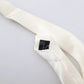 Off White Satin Silk Classic Men Necktie
